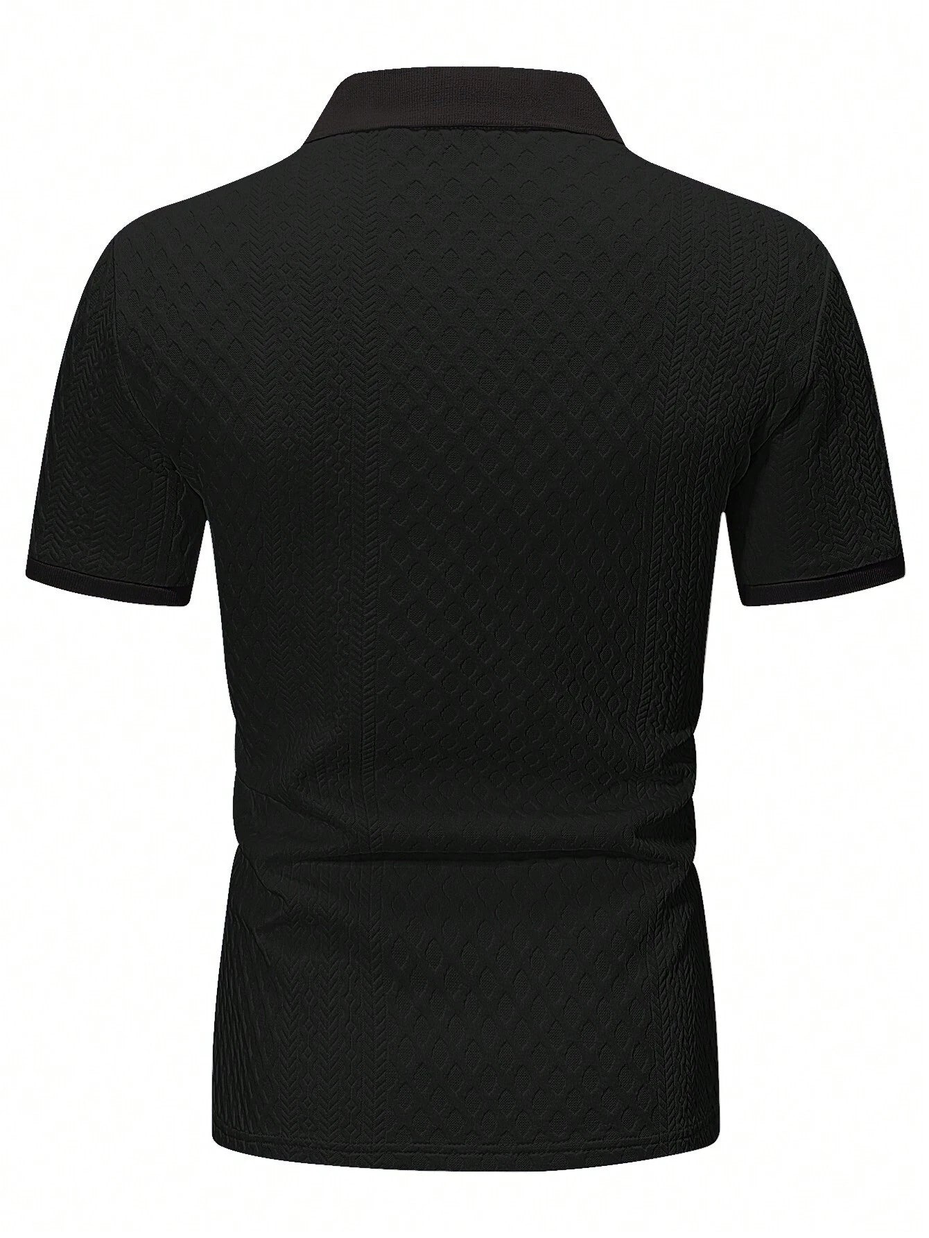 Men’s short-sleeve solid color polo shirt, summer/daily wear
