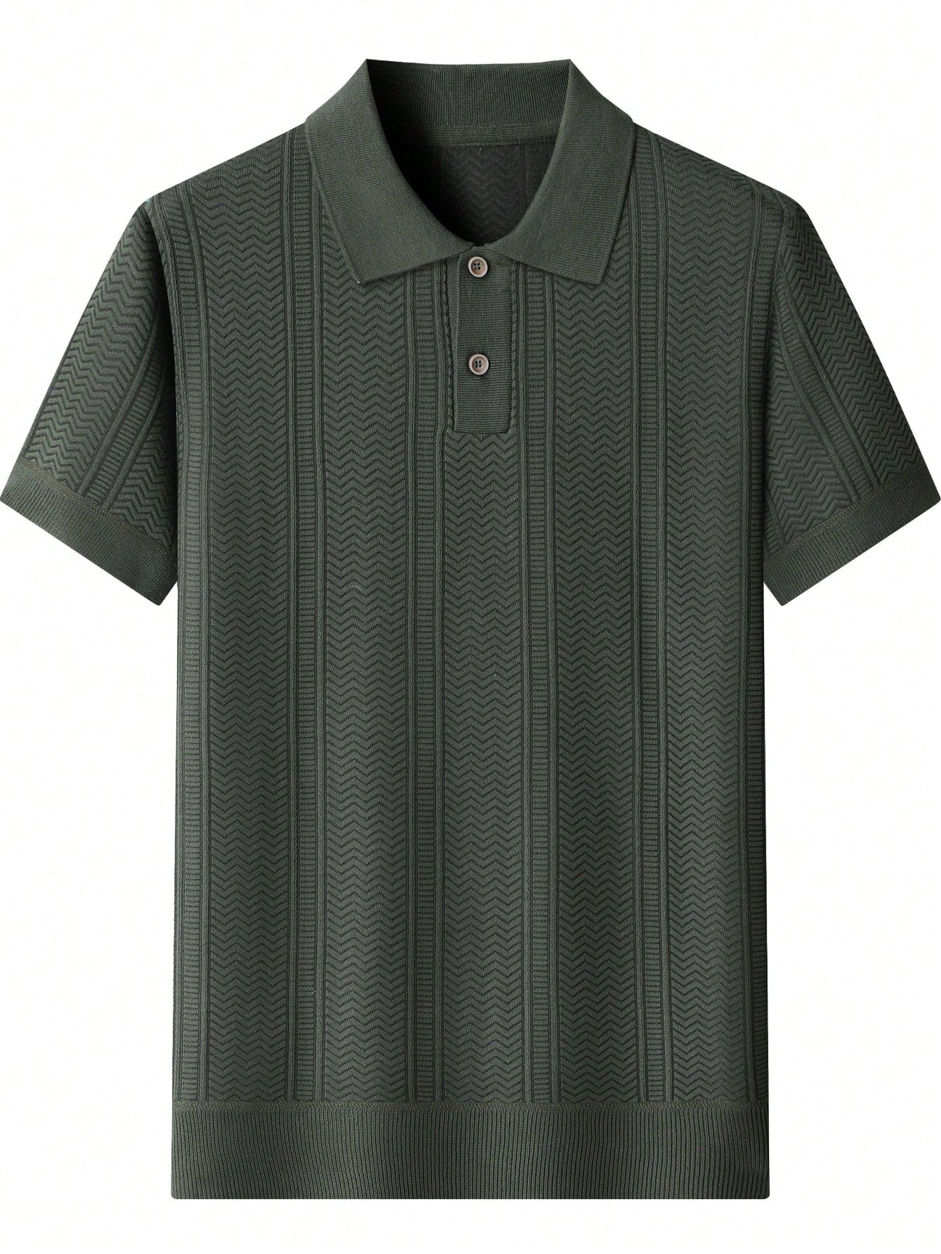Men's suit (shirt and trousers) with a comfortable fit and simple design, featuring half buttons, suitable for summer.